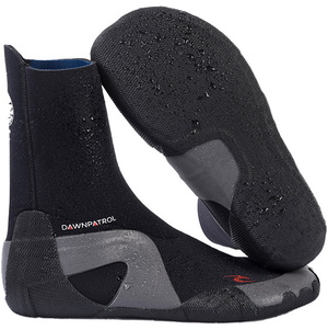 2026 Rip Curl Dawn Patrol 5mm Botas De Neopreno Con Puntera Redonda WBO7CD - BLACK